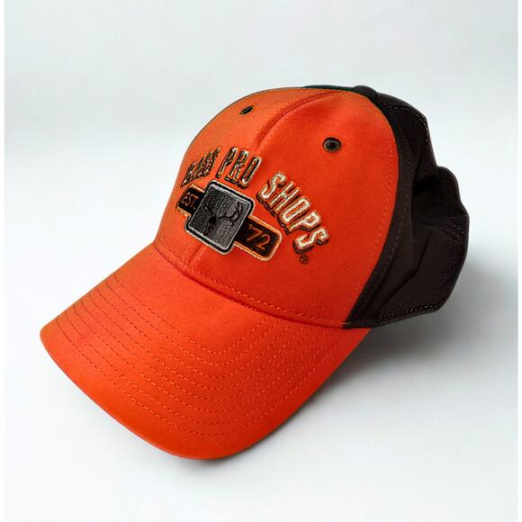 Bass Pro Shops Gone Fishing Orange Brown Adjustable Hat NWOT Outdoor Cap - Picture 5 of 8